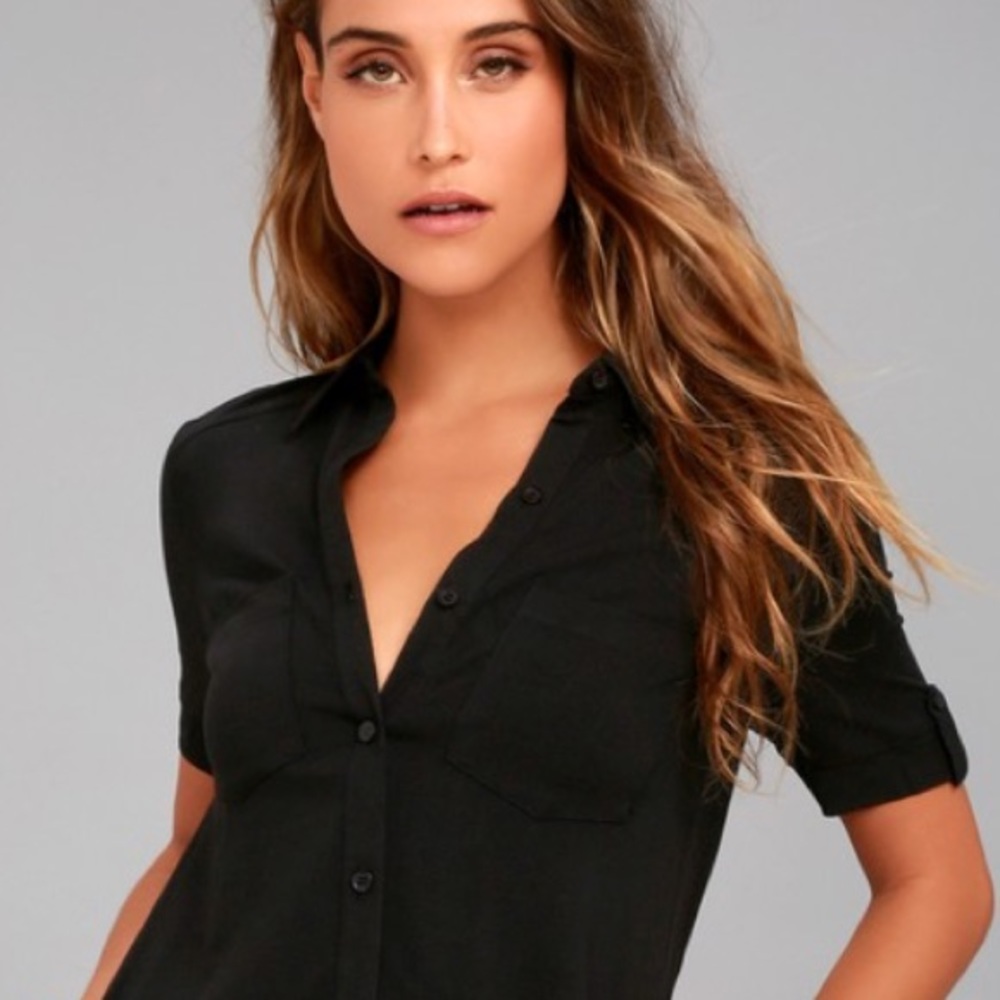 Lulus black shirt dress